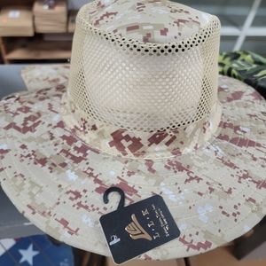 New camouflage Light weight outdoor hats w draw string one size fits most